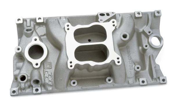 Classic Chevrolet Performance - Intake Manifold, Vortec Head Design (Dual-Pattern Carburetor Mount)