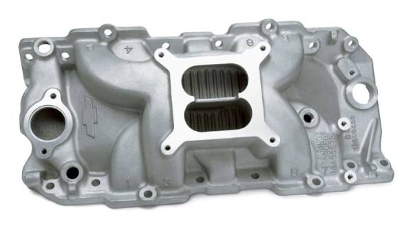Classic Chevrolet Performance - Oval-Port, square bore, Holley Carburetors Intake Manifold
